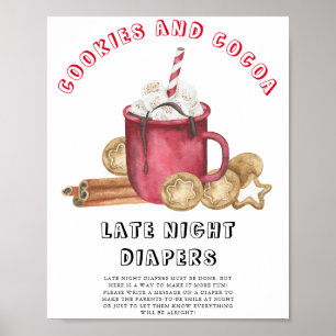 Ginger cookies and cocoa Late night diapers game  Poster