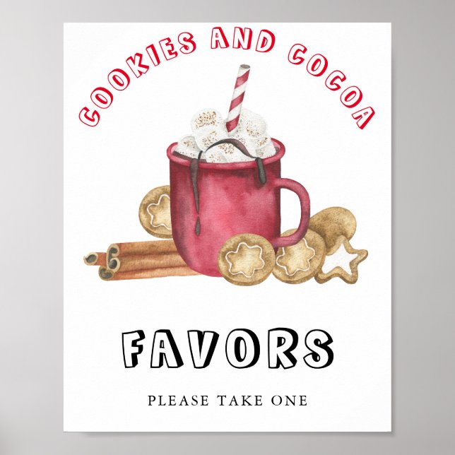 Ginger cookies with cocoa Favours Poster (Front)
