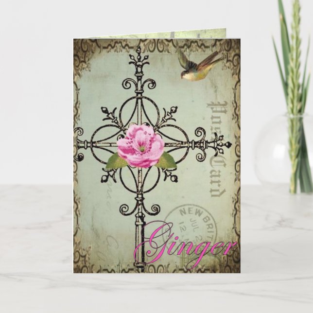 ginger cross note card (Front)