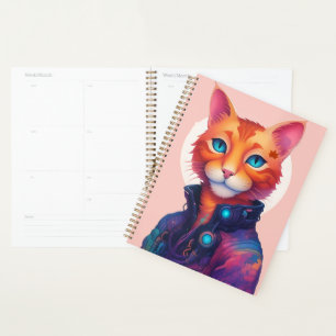 Ginger Cyberpunk Cat,  Planner