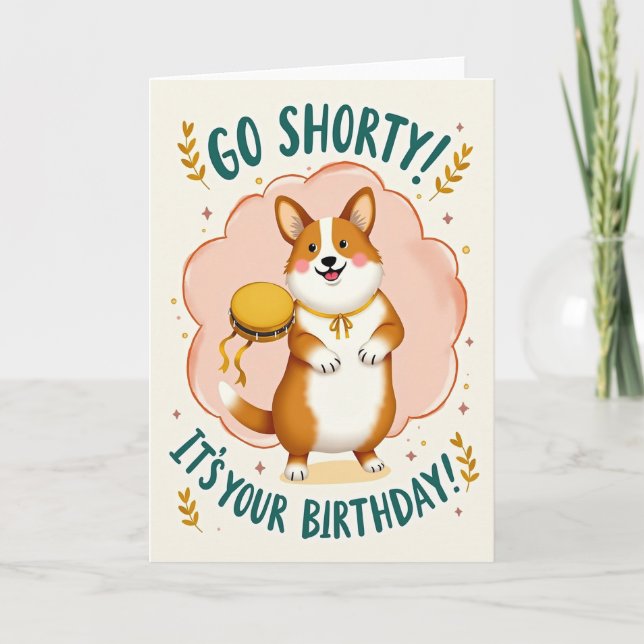 Ginger Dog Sweet Birthday Card (Front)