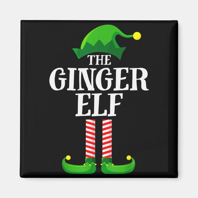 Ginger Elf Matching Family Group Christmas Party P Magnet (Front)