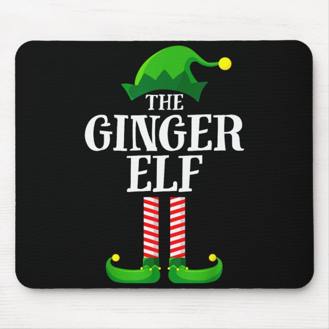 Ginger Elf Matching Family Group Christmas Party P Mouse Pad (Front)