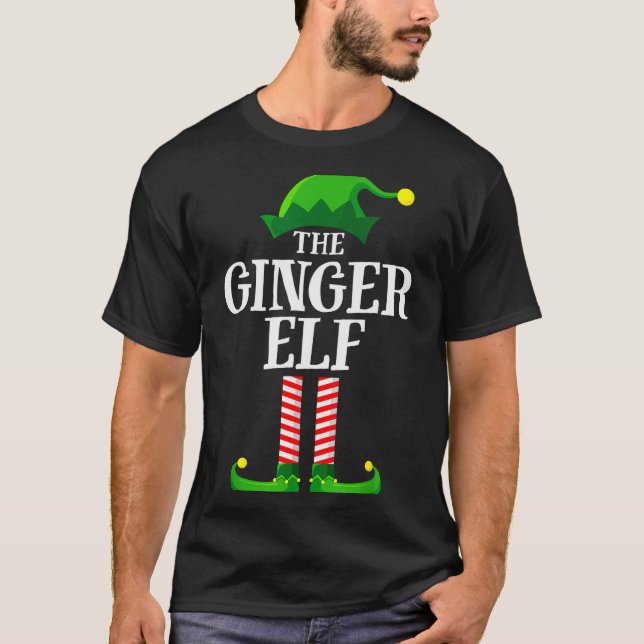 Ginger Elf Matching Family Group Christmas Party P T-Shirt (Front)