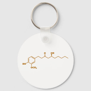 Ginger Gingerol Molecule Chemical Formula Key Ring