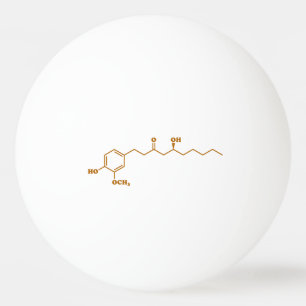 Ginger Gingerol Molecule Chemical Formula Ping Pong Ball