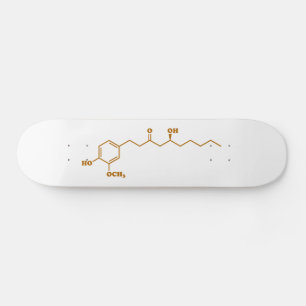 Ginger Gingerol Molecule Chemical Formula Skateboard