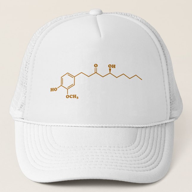 Ginger Gingerol Molecule Chemical Formula Trucker Hat (Front)