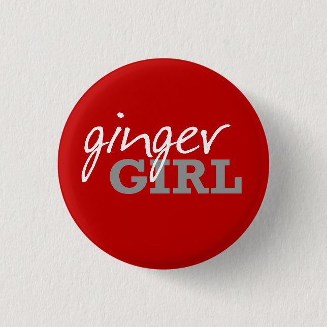 Ginger Girl Redhead Freckles 3 Cm Round Badge (Front)