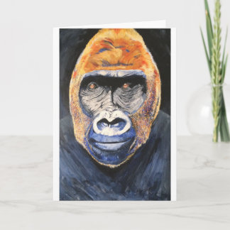 Ginger gorilla greeting card