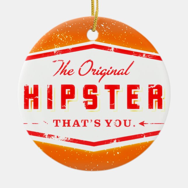 GINGER HIPSTER STYLE CERAMIC TREE DECORATION (Front)