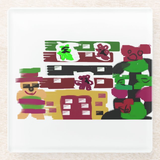 Ginger hotel glass coaster (Front)