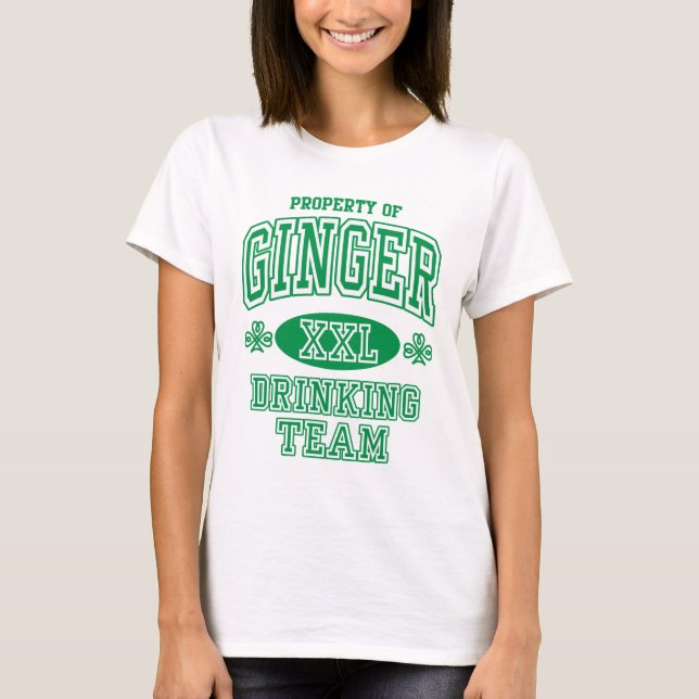 Ginger Irish Drinking Team T-Shirt (Front)