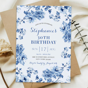 Ginger Jar lemon Chinoiserie Any Age Birthday Invitation