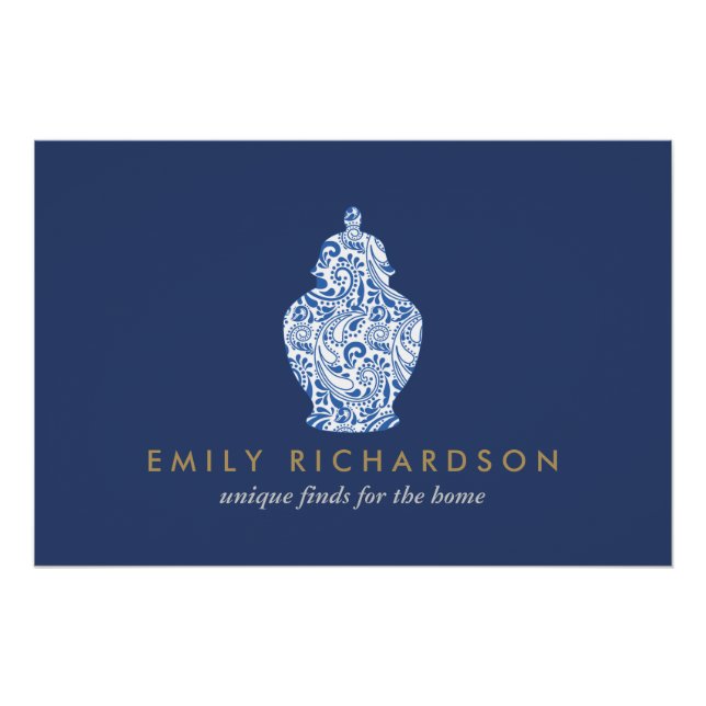 Ginger Jar Pottery Blue/White Logo Download Poster (Front)