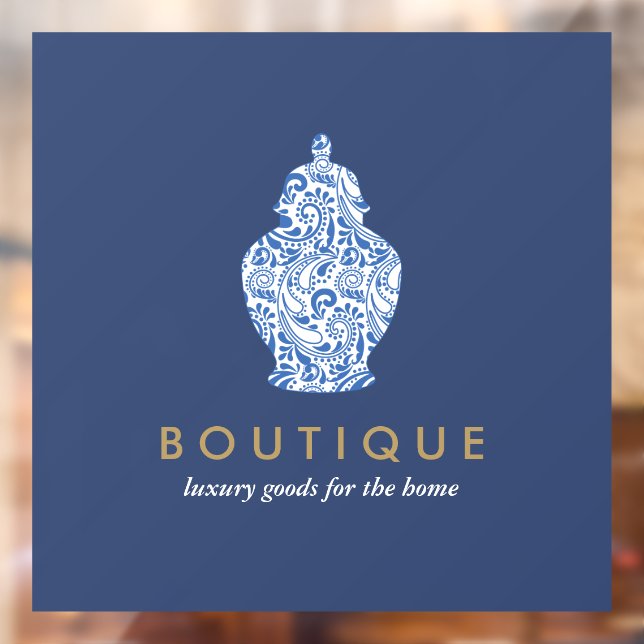 Ginger Jar Pottery Logo Blue Boutique Designer (Sheet 2)