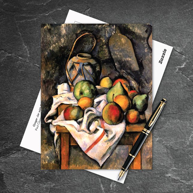 Ginger Jar with Fruit Paul Cezanne Postcard (Creator Uploaded)