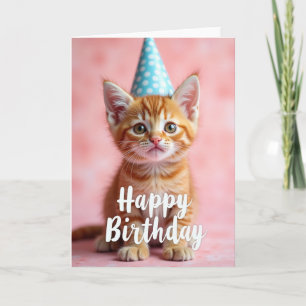 Ginger Kitten Birthday Card