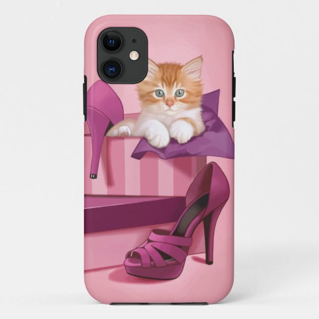 Ginger kitten in shoe box Case-Mate iPhone case (Back)