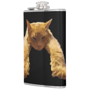 Ginger Lazy Cat, Hip Flask