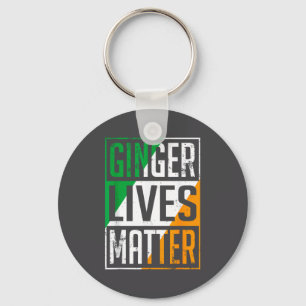 Ginger Lives Irish Flag St Patricks Day Redhead Me Key Ring