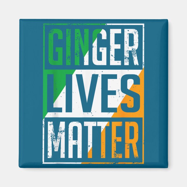 Ginger Lives Irish Flag St Patricks Day Redhead Me Magnet (Front)