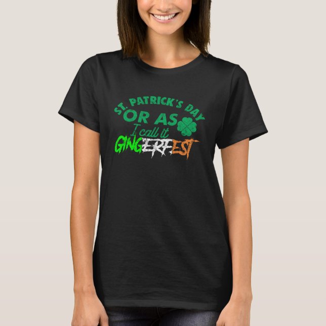 Ginger Redhead Irish Drinking St Patricks Day  Dri T-Shirt (Front)