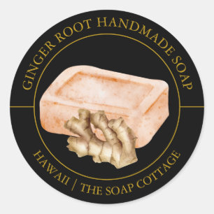 Ginger Root Soap label