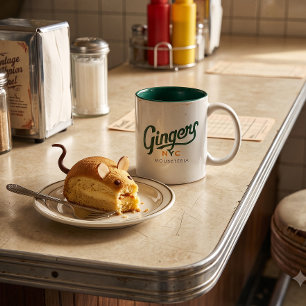 Ginger’s NYC Mouseteria Retro Diner Mug – Two-Tone