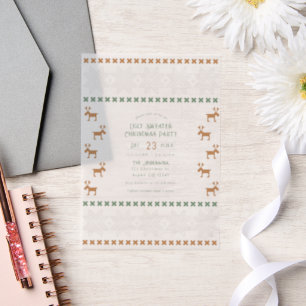 Ginger Snap Ugly Sweater Christmas Party Vellum Invitations