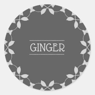 Ginger Spice Jar Sticker Labels
