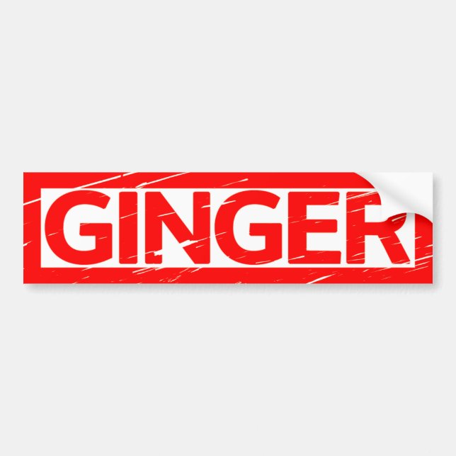 Ginger Stamp Bumper Sticker (Front)
