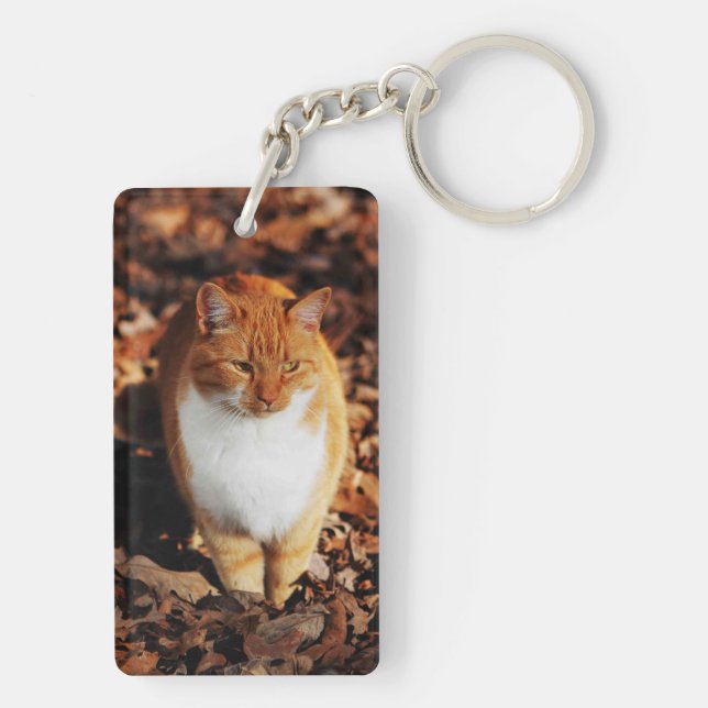 Ginger Tabby Cat Key Chain (Back)