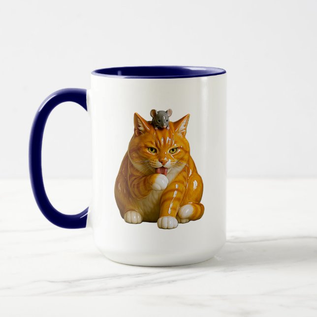 Ginger Tabby Cat Mug (Left)