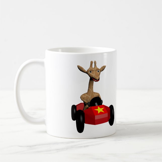 Ginger the Giraffe racing Coffee Mug (Left)