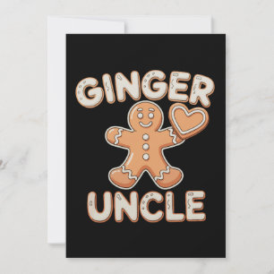 Ginger Uncle Gingerbread Christmas Xmas Family Invitation