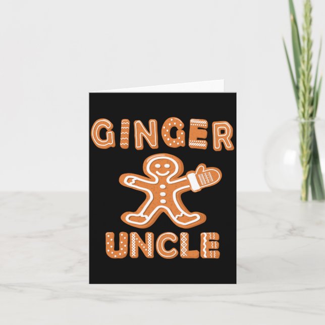 Ginger Uncle Gingerbread Family Matching Group Card (Front)