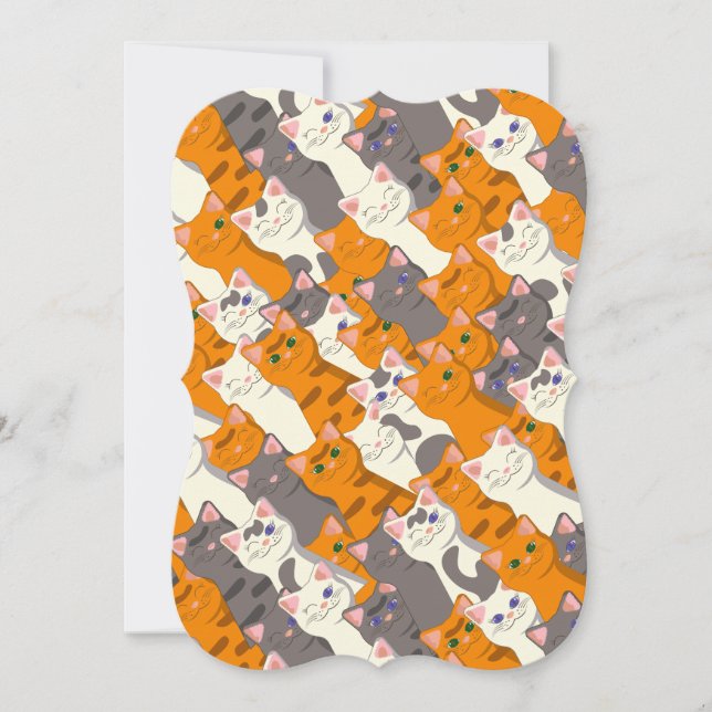 Ginger white black cat diagonal pattern (Front)