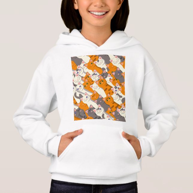 Ginger white black cat diagonal pattern (Front)