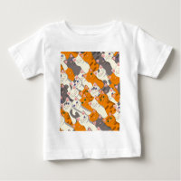 Ginger white black cat diagonal pattern