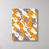 Ginger white black cat diagonal pattern