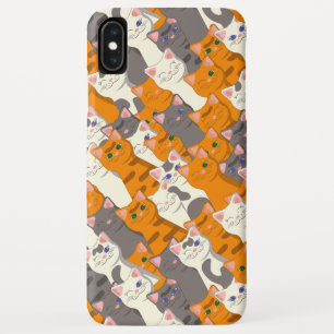 Ginger white black cat diagonal pattern Case-Mate iPhone case