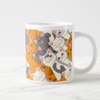 Ginger white black cat diagonal pattern