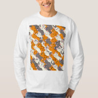 Ginger white black cat diagonal pattern