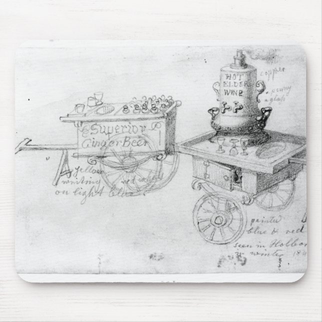 Gingerbeer and Hot Elder Wine stalls in Mouse Pad (Front)