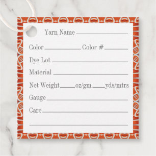 GINGERBREAD 2" Square Yarn Tags