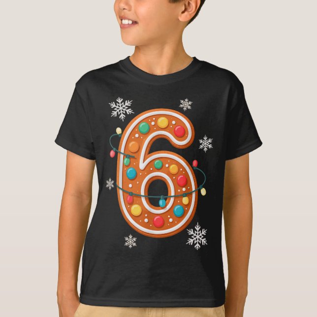 Gingerbread 6 7 Meme Christmas Matching Couple Boy T-Shirt (Front)