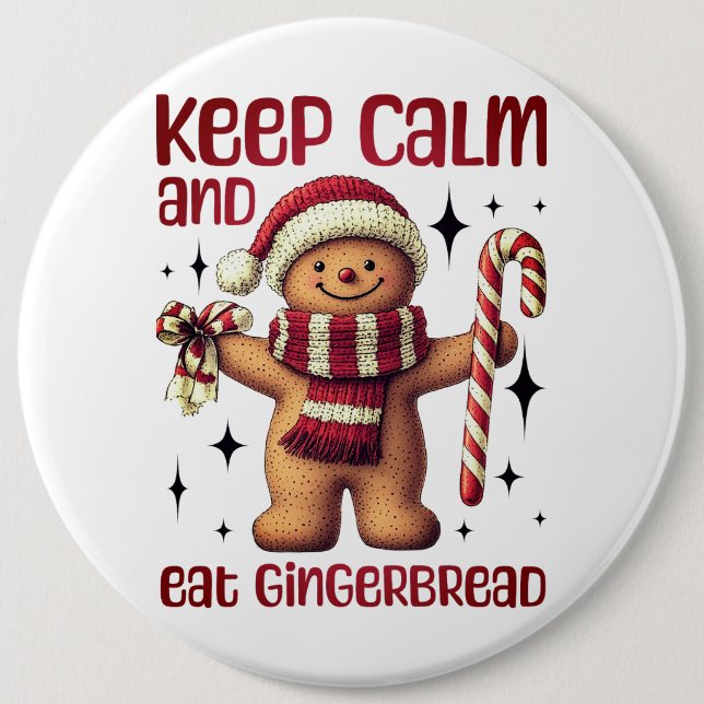 Gingerbread 6 Cm Round Badge (Front)