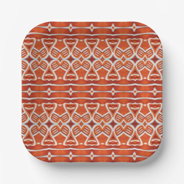 GINGERBREAD 7" Square Paper Plates (Front)