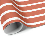Gingerbread and White Horizontal Striped Wrapping Paper<br><div class="desc">Gingerbread and White Horizontal Striped Wrapping Paper</div>